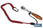 1.5m safety tool lanyard | With 2 carabiners | Automatic closure and lock knot - Cofan