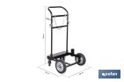 Carro portabidones de acero con ruedas antipinchazo | Cadena de seguridad | Alta resistencia y maniobrabilidad | Adecuado para bidones de 60 litros - Cofan