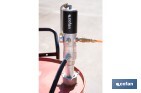 Carro portabidones de acero con ruedas antipinchazo | Cadena de seguridad | Alta resistencia y maniobrabilidad | Adecuado para bidones de 205 litros - Cofan