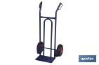 Sack truck with fixed noseplate and tyres | With pneumatic tyres | Size: 1,100 x 520 x 480mm - Cofan