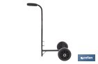 Carretilla portabidones con ruedas de caucho y mango acolchado | Ideal para talleres e industria | Adecuada para bidones de 30 litros - Cofan