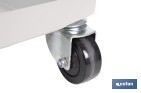 Carretilla portabidones | Ruedas de poliuretano con rodamientos y nylon | Mango acolchado | Ideal para talleres e industria | Adecuada para bidones de 60 litros - Cofan