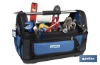 Open tote tool bag with external and internal pockets | Maximum load capacity of 20kg - Cofan