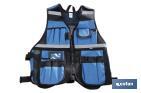 Multi pocket adjustable tool vest with reflective strips - Cofan