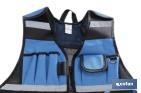Multi pocket adjustable tool vest with reflective strips - Cofan