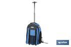 Tool backpack on wheels with multiple pockets and extensible handle | Maximum load weight of 20kg | Size: 35 x 20 x 50cm - Cofan