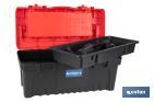 Boîte à outils avec organisateurs, renforts et fixations en ABS | Dimensions : 59,5 x 28,8 x 30,8 cm - Cofan