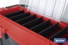 Boîte à outils avec organisateurs, renforts et fixations en ABS | Dimensions : 59,5 x 28,8 x 30,8 cm - Cofan