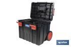 Boîte à outils Heavy  Duty | Avec poignée télescopique et 2 roues | Dimensions : 53 x 35,5 x 39 cm - Cofan