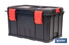 Caja de herramientas modular con separadores removibles y conectores | Capacidad de carga: 50 kg | Compatible con set modular | Medidas: 53 x 35,5 x 31 cm - Cofan
