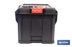 Caja de herramientas modular con separadores removibles y conectores | Capacidad de carga: 50 kg | Compatible con set modular | Medidas: 53 x 35,5 x 31 cm - Cofan