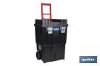 Carro de herramientas Compact con 2 Bloques | Con Doble Asa y Ruedas | Medidas: 45 x 36 x 64 cm - Cofan