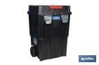 Compact tool box trolley with 2 drawers | Double handle and wheels | Size: 45 x 36 x 64cm - Cofan