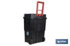 Compact tool box trolley with 2 drawers | Double handle and wheels | Size: 45 x 36 x 64cm - Cofan