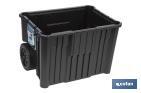 Compact tool box trolley with 2 drawers | Double handle and wheels | Size: 45 x 36 x 64cm - Cofan