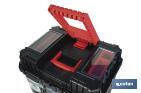Compact tool box trolley with 2 drawers | Double handle and wheels | Size: 45 x 36 x 64cm - Cofan