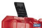 Boîte à outils avec 3 organisateurs et une longe poignée en aluminium | Deux dimensions différentes - Cofan