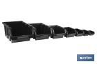 STACKABLE BLACK STORAGE BIN | EASY ACCESS TO PRODUCTS | AVAILABLE IN DIFFERENT SIZES AND CAPACITIES