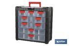STORAGE BIN ORGANISER WITH 9 COMPARTMENTS FOR SMALL TOOLS AND PARTS | AVAILABLE IN TWO DIFFERENT SIZES