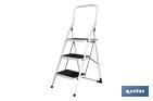 Foldable stepladder | Suitable for domestic use | Available with 2 or 3 steps | Steel - Cofan