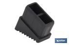 Taco de PVC para escaleras reforzadas soldadas cofan | Con medidas de 40 X 20 mm | Fabricadas en PVC resistente - Cofan