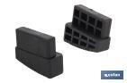 KIT DE 2 TACOS DE PVC PARA ESCALERAS REFORZADAS SOLDADAS COFAN | CON MEDIDAS DE 60 X 20 MM | FABRICADAS EN PVC RESISTENTE