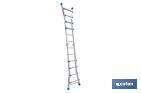 Multi-position Plus ladder | Aluminium | Available with different sizes and rungs | EN 131 Standard | Weight: 150 kilograms - Cofan