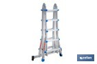 Escada Plus Multifunções fabricada em Alumínio | Com diferentes medidas e degraus | Norma EN 131 e 150 kg. - Cofan