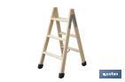 Escaleras de Madera Dobles de Alta Resistencia | Diferentes tamaños y alturas | Seguridad garantizada - Cofan