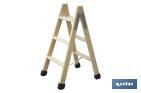 Escaleras de Madera Dobles de Alta Resistencia | Diferentes tamaños y alturas | Seguridad garantizada - Cofan