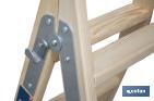 Escaleras de Madera Dobles de Alta Resistencia | Diferentes tamaños y alturas | Seguridad garantizada - Cofan
