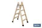 Escaleras de Madera Dobles de Alta Resistencia | Diferentes tamaños y alturas | Seguridad garantizada - Cofan