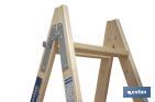Escaleras de Madera Dobles de Alta Resistencia | Diferentes tamaños y alturas | Seguridad garantizada - Cofan