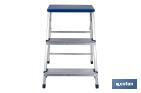 3-Step folding step stool | Material: aluminium | Maximum load: 150 kilos - Cofan