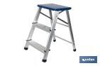 3-Step folding step stool | Material: aluminium | Maximum load: 150 kilos - Cofan