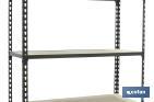 Steel shelving unit | Anthracite | Available with 5 wooden tiers | Size: 1,800 X 900 X 400MM - Cofan