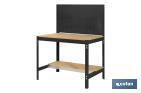 Workbench | With perforated tool panel and 2 wooden shelf boards | Available in anthracite | Size: 1,445 X 910 X 610MM - Cofan