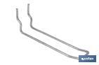 Set of 8 double hooks | Suitable for perforated tool panel | Material: zinc-plated steel - Cofan