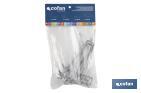 Lot de 8 crochets doubles | Conviennent pour panneau d'outils perforé | Matériau : acier zingué - Cofan