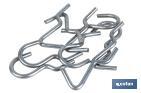 Set of 10 single pegboard hooks | Suitable for perforate tool panels | Available in various sizes | Material: Zinc-plated steel - Cofan