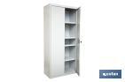 Multi-purpose cupboard | Accessory with 2 doors and 4 shelves | Material: steel | Sizes: 180 x 80 x 40cm - Cofan