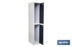 Initial 2-door locker | Steel | Colour: grey | Size: 180 x 30 x 50cm - Cofan