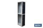 Additional 2-door locker | Steel | Colour: grey | Size: 180 x 30 x 50cm - Cofan