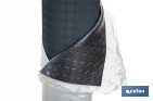Rollo de suelo de caucho | Diseño de círculos | Antideslizante | 10 m de largo, 3 mm de grosor | Disponible en diferentes anchos - Cofan