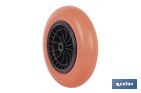 Roue de brouette de chantier avec roulement | Fabriquée avec jante en ABS increvable | Pour des poids de jusqu'à 120 kg - Cofan