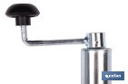 Rueda Jockey de remolque 48 mm | Caucho sólido 200 x 50 mm y acero galvanizado con altura regulable - Cofan