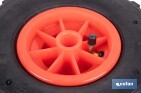 Ruota per carrello da magazzino | Senza cuscinetto | Realizzata con cerchione pneumatico in ABS - Cofan