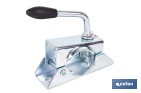 Abrazadera de acero galvanizado para rueda Jockey de remolque con de eje 48 mm - Cofan