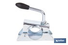 Abrazadera de acero galvanizado para rueda Jockey de remolque con de eje 48 mm - Cofan