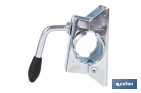 Abrazadera de acero galvanizado para rueda Jockey de remolque con de eje 48 mm - Cofan